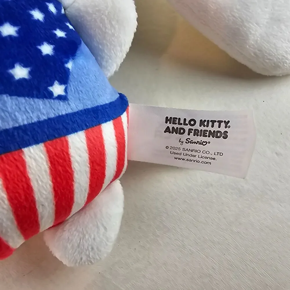 Sanrio Cinnamoroll Plush 2025 Patriotic USA American Flag Stars Stripes